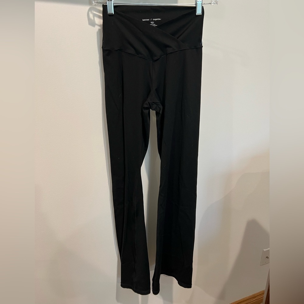 Better Together Black Flare High-Waisted Leggings Size Small